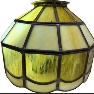 Vintage Tiffany StyleStained/Slag Glass Lamp Shade  70’s